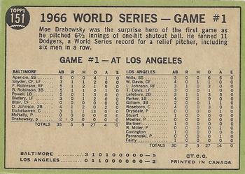 1967 O-Pee-Chee #151 World Series Game #1 - Moe Mows Down 11 Back
