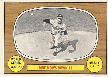 1967 O-Pee-Chee #151 World Series Game #1 - Moe Mows Down 11 Front