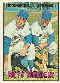 1967 O-Pee-Chee #186 Mets Maulers (Ed Kranepool / Ron Swoboda) Front