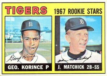 1967 O-Pee-Chee #72 Tigers 1967 Rookie Stars (George Korince / Tom Matchick) Front