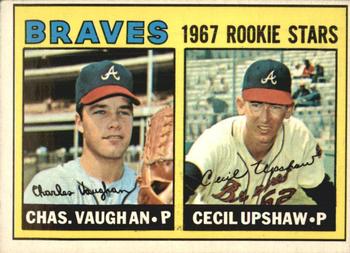 1967 O-Pee-Chee #179 Braves 1967 Rookie Stars (Charles Vaughan / Cecil Upshaw) Front