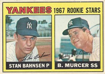 1967 O-Pee-Chee #93 Yankees 1967 Rookie Stars (Stan Bahnsen / Bobby Murcer) Front