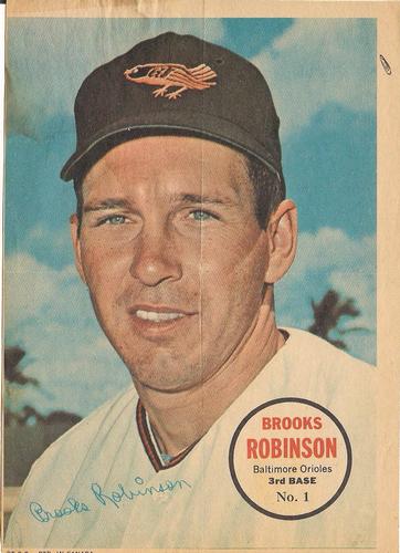 1968 O-Pee-Chee - Posters #1 Brooks Robinson Front