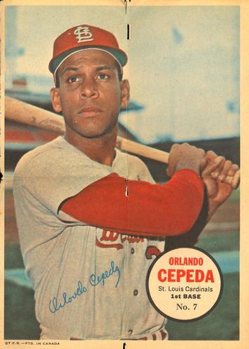 1968 O-Pee-Chee - Posters #7 Orlando Cepeda Front