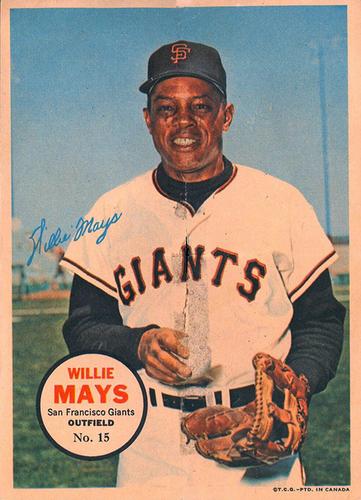 1968 O-Pee-Chee - Posters #15 Willie Mays Front