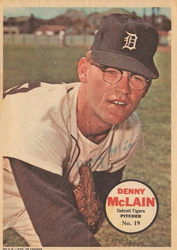 1968 O-Pee-Chee - Posters #19 Denny McLain Front
