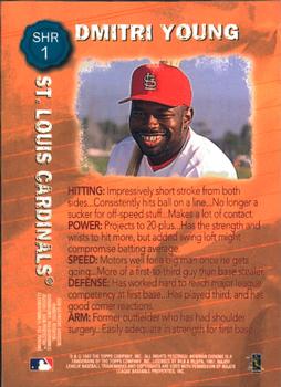 1997 Bowman Chrome - Scout's Honor Roll #SHR 1 Dmitri Young Back