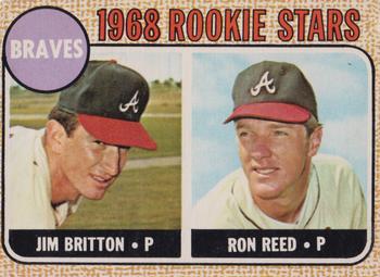 1968 O-Pee-Chee #76 Braves 1968 Rookie Stars (Jim Britton / Ron Reed) Front