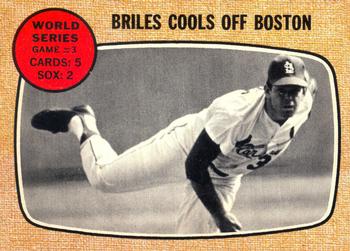 1968 O-Pee-Chee #153 World Series Game #3 - Briles Cools Off Boston Front