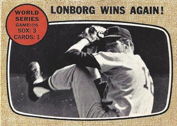 1968 O-Pee-Chee #155 World Series Game #5 - Lonborg Wins Again! Front