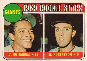 1969 O-Pee-Chee #16 Giants 1969 Rookie Stars (Cesar Gutierrez / Rich Robertson) Front