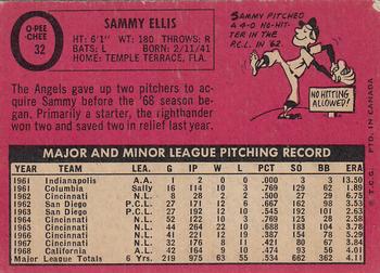 1969 O-Pee-Chee #32 Sammy Ellis Back