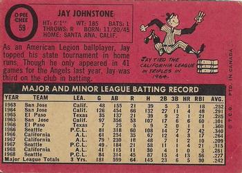 1969 O-Pee-Chee #59 Jay Johnstone Back