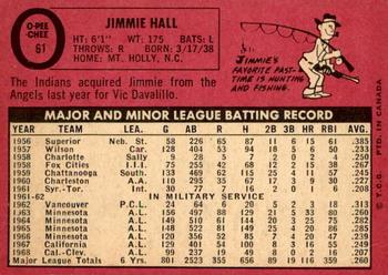 1969 O-Pee-Chee #61 Jimmie Hall Back