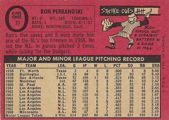 1969 O-Pee-Chee #77 Ron Perranoski Back