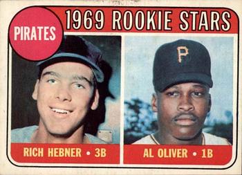 1969 O-Pee-Chee #82 Pirates 1969 Rookie Stars (Rich Hebner / Al Oliver) Front