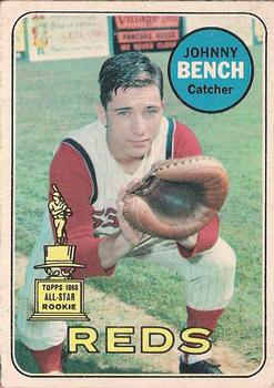 1969 O-Pee-Chee #95 Johnny Bench Front