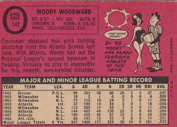 1969 O-Pee-Chee #142 Woody Woodward Back