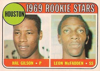 1969 O-Pee-Chee #156 Houston 1969 Rookie Stars (Hal Gilson / Leon McFadden) Front