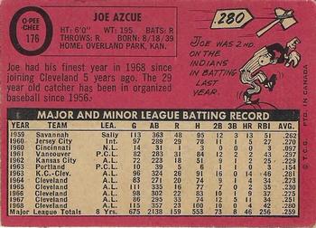 1969 O-Pee-Chee #176 Joe Azcue Back
