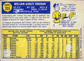 1970 O-Pee-Chee #335 Bill Freehan Back