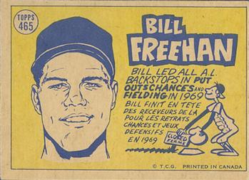 1970 O-Pee-Chee #465 Bill Freehan Back