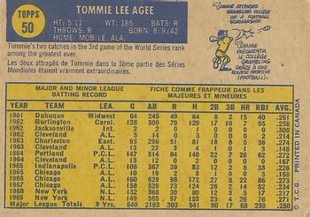 1970 O-Pee-Chee #50 Tommie Agee Back