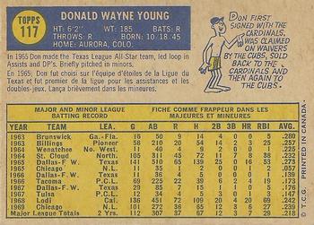 1970 O-Pee-Chee #117 Don Young Back
