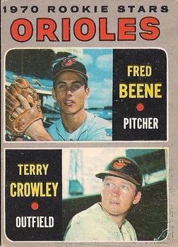 1970 O-Pee-Chee #121 Orioles 1970 Rookie Stars (Fred Beene / Terry Crowley) Front