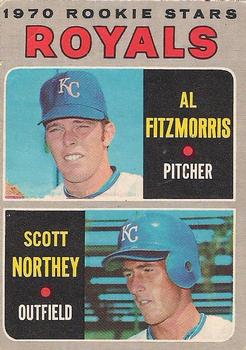1970 O-Pee-Chee #241 Royals 1970 Rookie Stars (Al Fitzmorris / Scott Northey) Front
