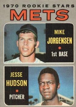 1970 O-Pee-Chee #348 Mets 1970 Rookie Stars (Mike Jorgensen / Jesse Hudson) Front