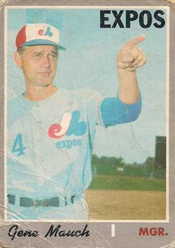 1970 O-Pee-Chee #442 Gene Mauch Front