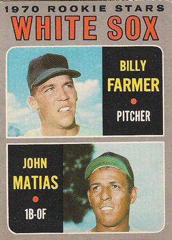1970 O-Pee-Chee #444 White Sox 1970 Rookie Stars (Billy Farmer / John Matias) Front