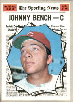 1970 O-Pee-Chee #464 Johnny Bench Front