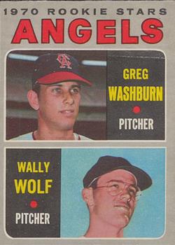 1970 O-Pee-Chee #74 Angels 1970 Rookie Stars (Greg Washburn / Wally Wolf) Front