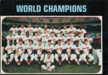 1971 O-Pee-Chee #1 1970 World Champions (Baltimore Orioles) Front