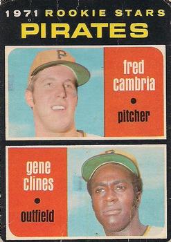 1971 O-Pee-Chee #27 Pirates 1971 Rookie Stars (Fred Cambria / Gene Clines) Front