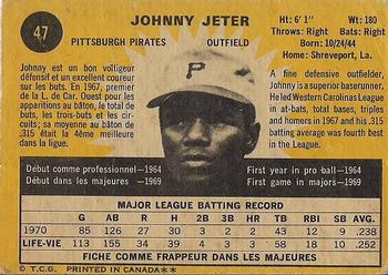 1971 O-Pee-Chee #47 Johnny Jeter Back