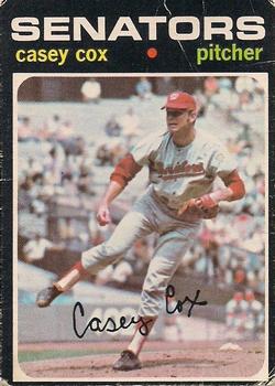 1971 O-Pee-Chee #82 Casey Cox Front