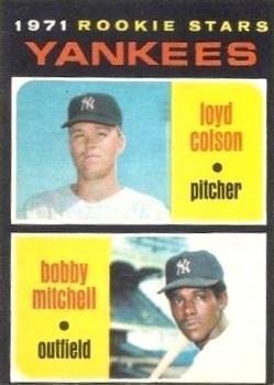 1971 O-Pee-Chee #111 Yankees 1971 Rookie Stars (Loyd Colson / Bobby Mitchell) Front