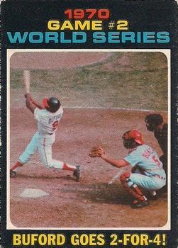 1971 O-Pee-Chee #328 World Series Game 2 - Buford Goes 2-for-4! Front