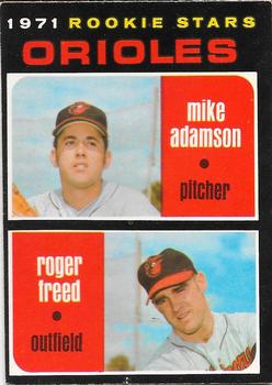 1971 O-Pee-Chee #362 Orioles 1971 Rookie Stars (Mike Adamson / Roger Freed) Front