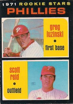 1971 O-Pee-Chee #439 Phillies 1971 Rookie Stars (Greg Luzinski / Scott Reid) Front