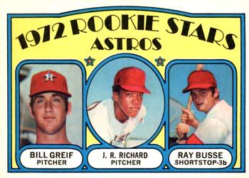 1972 O-Pee-Chee #101 Astros 1972 Rookie Stars (Bill Greif / J.R. Richard / Ray Busse) Front