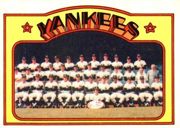 1972 O-Pee-Chee #237 New York Yankees Front