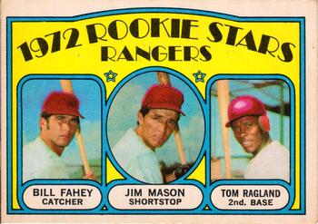 1972 O-Pee-Chee #334 Rangers 1972 Rookie Stars (Bill Fahey / Jim Mason / Tom Ragland) Front