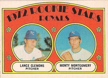 1972 O-Pee-Chee #372 Royals 1972 Rookie Stars (Lance Clemons / Monty Montgomery) Front