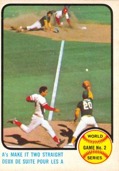 1973 O-Pee-Chee #204 World Series Game No. 2 - A's Make It Two Straight Front