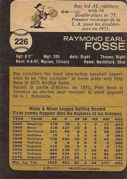 1973 O-Pee-Chee #226 Ray Fosse Back