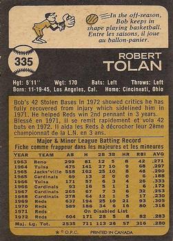 1973 O-Pee-Chee #335 Bob Tolan Back